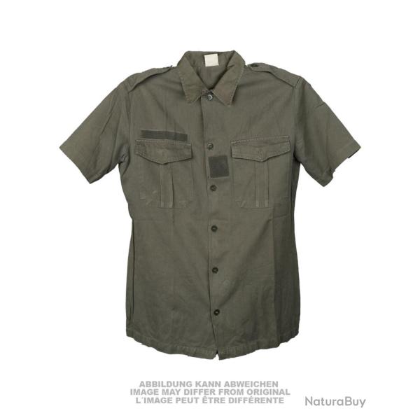 Chemise de campagne � manches courtes d'occasion - Vert olive