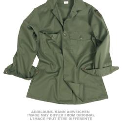 Chemise de campagne type US en coton-polyester, cols - Coyote