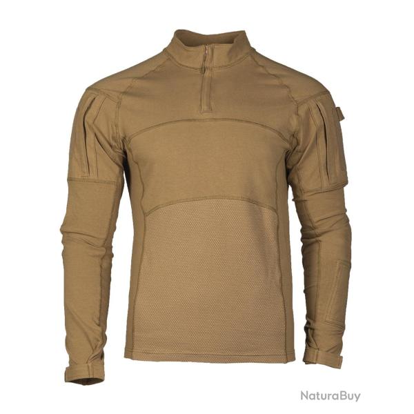 Chemise de combat Mil-Tec Assault en coton elasthanne - Coyote / S