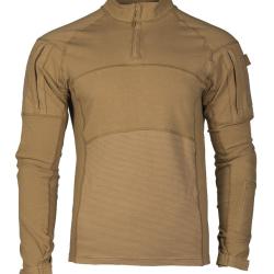 Chemise de combat Mil-Tec Assault en coton elasthanne - Coyote / L