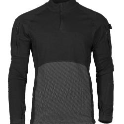Chemise de combat Mil-Tec Assault en coton elasthanne - Noir / S