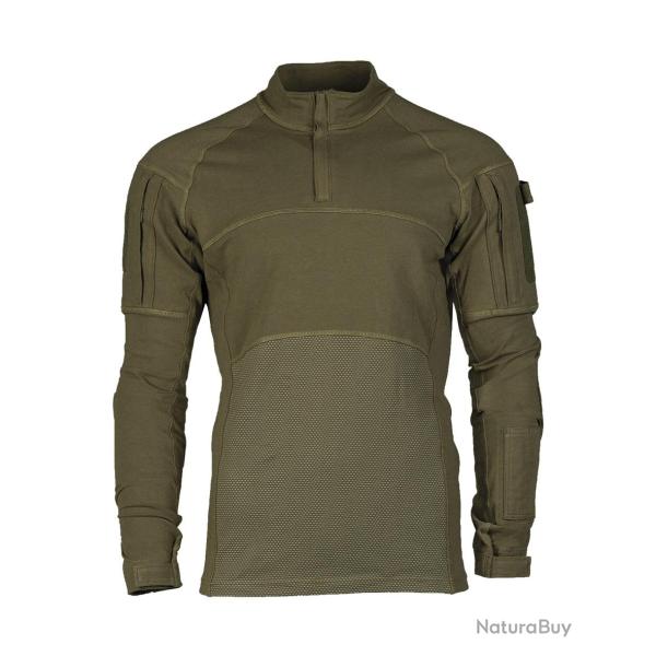 Chemise de combat Mil-Tec Assault en coton elasthanne - Vert olive / XXL