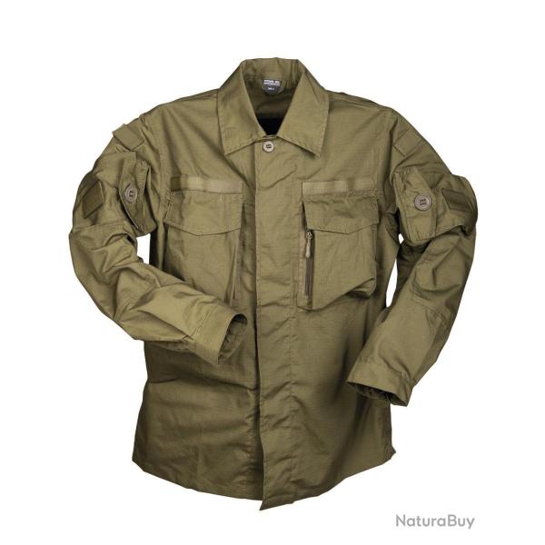 Chemise de combat Mil-Tec en ripstop polycoton renforts coudes - Vert olive / S