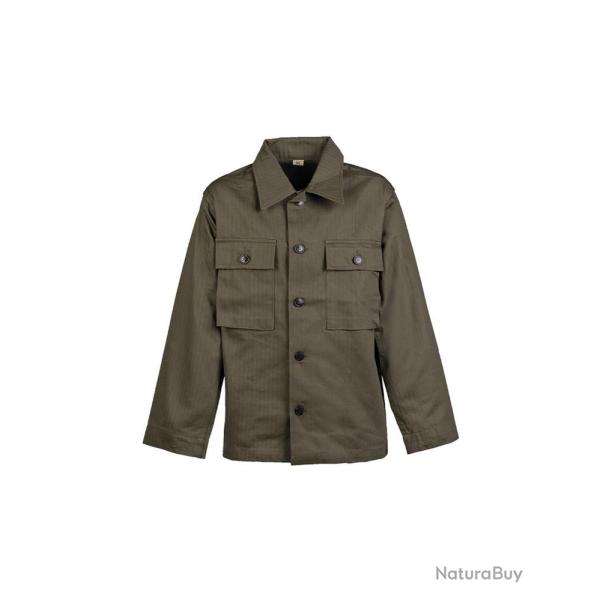 Chemise de combat type US 1941-1944 Mil-Tec enfant en coton - Vert olive / XXL