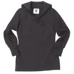 Chemise de marine Bundeswehr en gabardine d'occasion, lot de 10 - Bleu marine