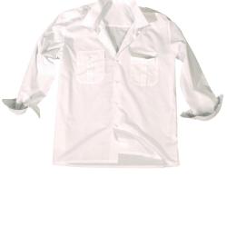 Chemise de service Mil-Tec manches longues en twill polycoton - Blanc / XXL