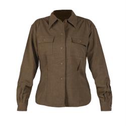 Chemise de service type US Mil-Tec pour femme en drap - Vert olive / 38