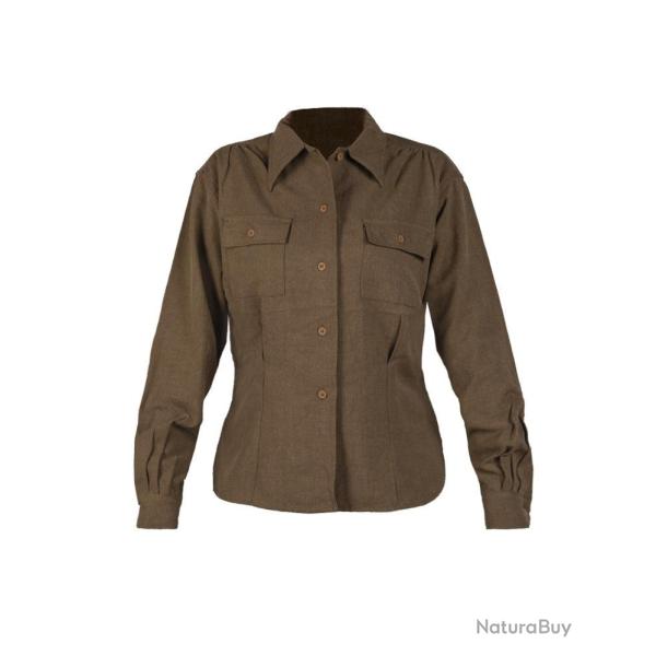 Chemise de service type US Mil-Tec pour femme en drap - Vert olive / 44