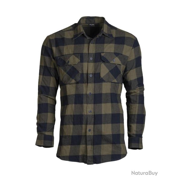 Chemise Mil-Tec de b�cheron en version l�g�re coton - Vert olive / XXL