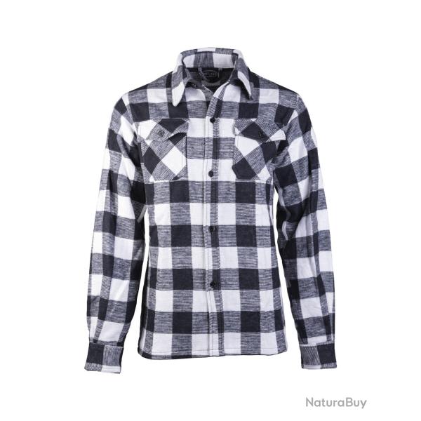 Chemise type b�cheron Mil-Tec en coton 330 g/m� � deux poches - Blanc / M