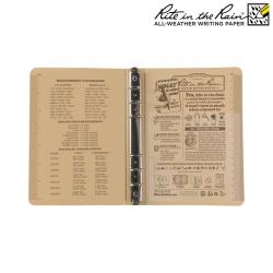 Classeur six anneaux Rite In The Rain en Polydura 14,3 &times; 20 cm - Beige