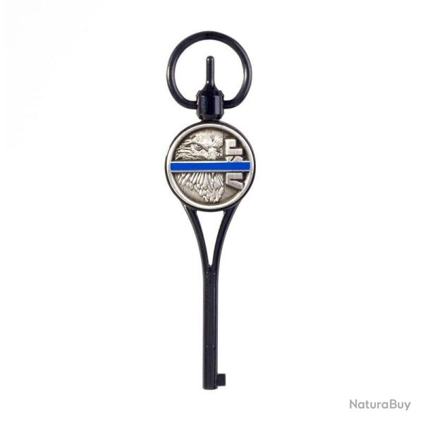 Clef menottes ASP G2 Blue Line embout de d�verrouillage - Black Chrome