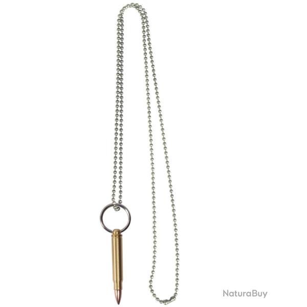 Collier Mil-Tec � pendentif cartouche grand format 6 x 1 cm - Autre