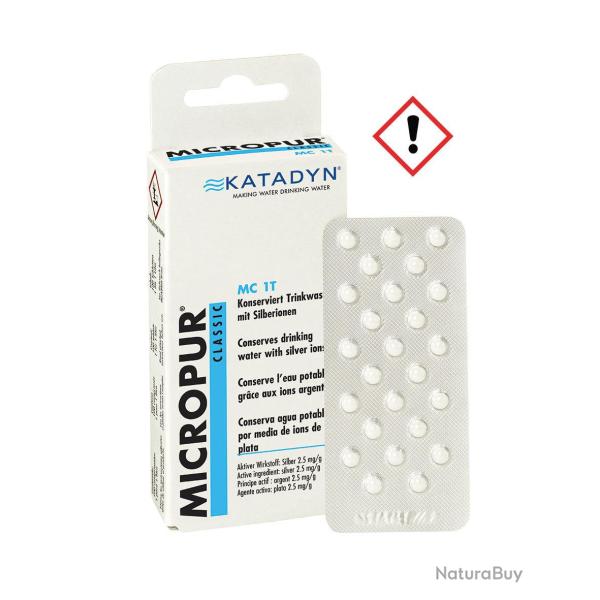 Comprim�s de conservation de l'eau Micropur Classic MC 1T - Autre