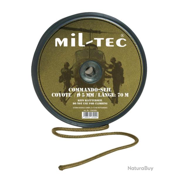Corde Commando Mil-Tec en nylon 7 mm touret de 50 m - Coyote / 7