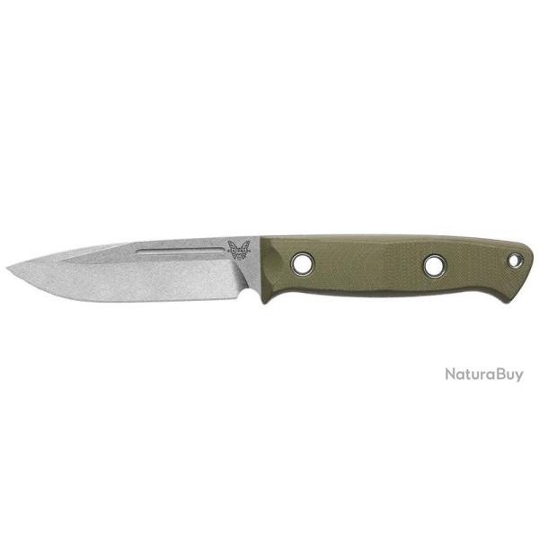 Couteau � lame fixe Benchmade Bushcrafter 163 acier CPM S30V - Vert