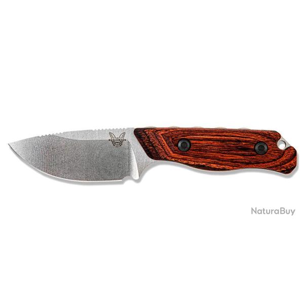 Couteau � lame fixe Benchmade Hidden Canyon Hunter CPM S30V - Bois naturel