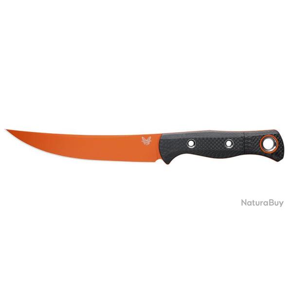Couteau � lame fixe Benchmade Meatcrafter 15500OR-2 acier CPM - Gris et orange
