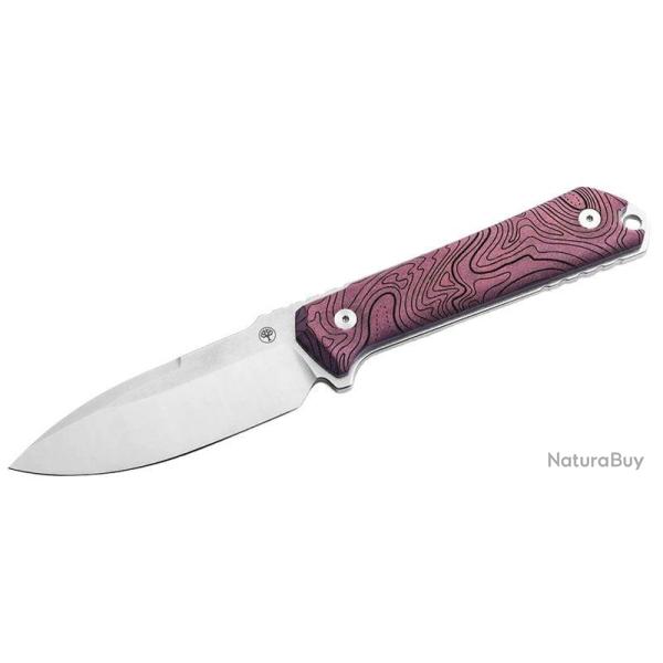Couteau � lame fixe Boker Kiboku Richlite Red Topo acier RWL34 - Rouge