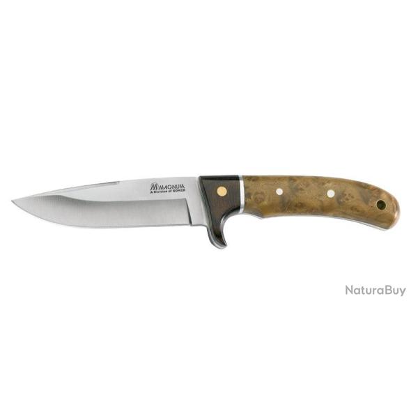 Couteau � lame fixe Boker Magnum Elk Hunter acier 440A - Bois naturel