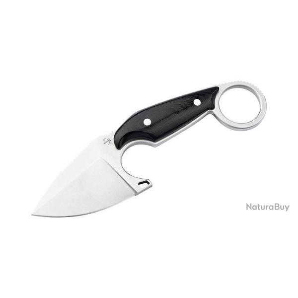 Couteau � lame fixe Boker Plus Enki acier D2 lame 58 mm - Noir