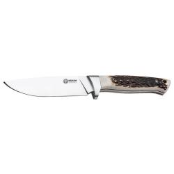 Couteau &agrave; lame fixe Boker Plus Hunter Stag acier N695 - Bois naturel