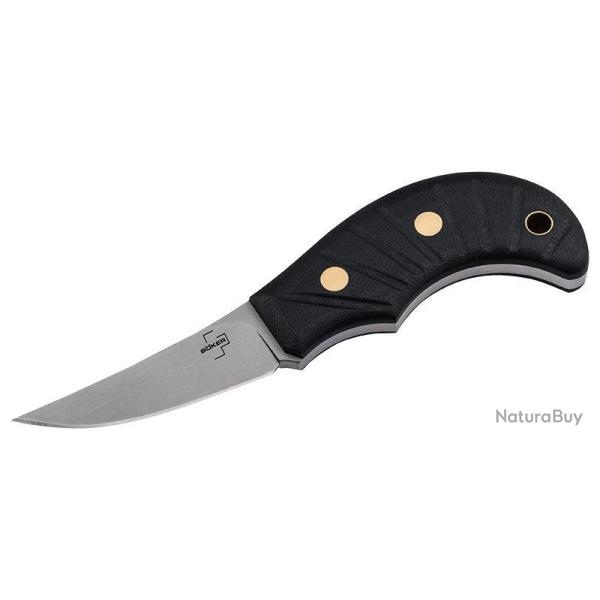 Couteau � lame fixe Boker Plus Shrimp acier D2 lame 60 mm - Noir