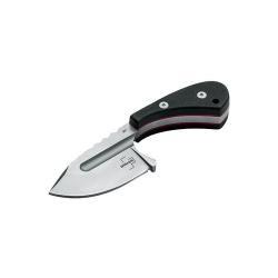 Couteau &agrave; lame fixe Boker Plus Sigyn acier D2 lame 50 mm - Noir et rouge