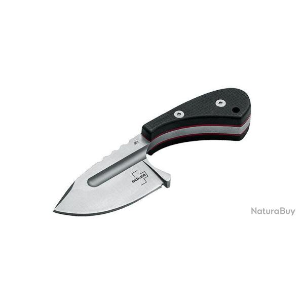 Couteau � lame fixe Boker Plus Sigyn acier D2 lame 50 mm - Noir et rouge