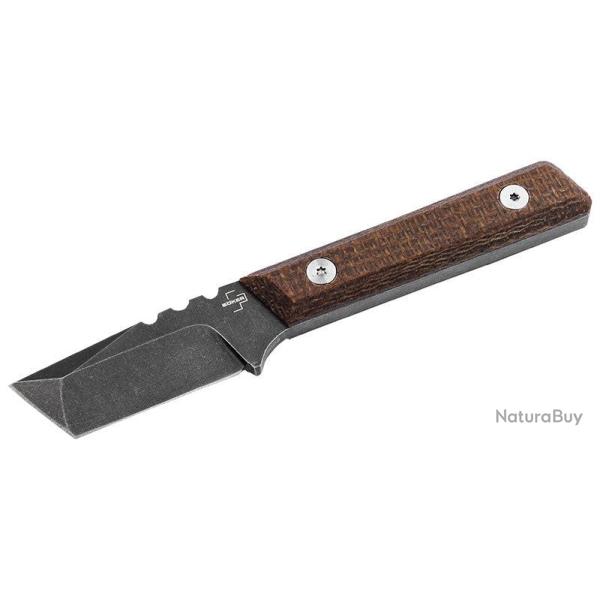 Couteau � lame fixe Boker Plus Thicker Clipper acier D2 - Marron