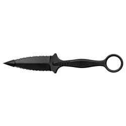 Couteau &agrave; lame fixe Cold Steel FGX Ring Dagger en griv-ex - Noir
