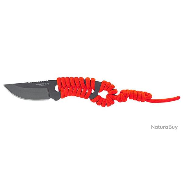 Couteau � lame fixe Condor Carlitos Neck 60715 acier 1075 High - Orange