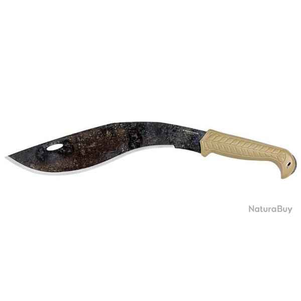 Couteau � lame fixe Condor Terrakukri acier 1075 High Carbon - Marron