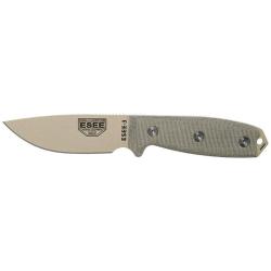 Couteau &agrave; lame fixe ESEE ESEE-3 - Pommeau modifi&eacute; E3PMDT - Gris