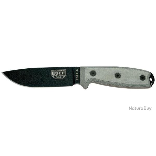 Couteau � lame fixe ESEE ESEE-4 - 116 mm acier Carbone - Gris