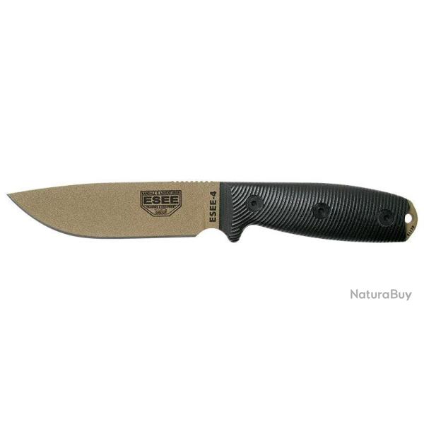 Couteau � lame fixe ESEE ESEE-4 4PDE001 acier Carbone - Noir