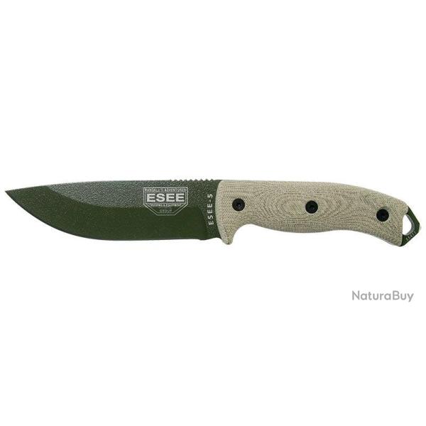 Couteau � lame fixe ESEE ESEE-5 5POD017 acier Carbone - Autre