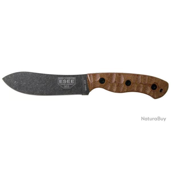 Couteau � lame fixe ESEE ESEE-5 Nessmuk James Gibson - Marron