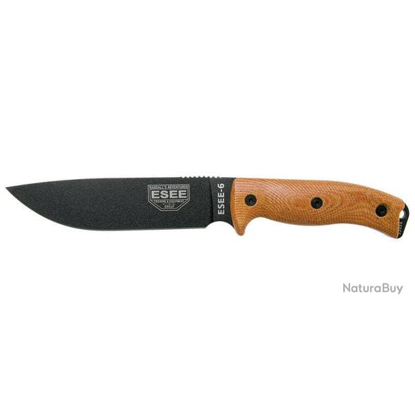 Couteau � lame fixe ESEE ESEE-6 6PB011 acier Carbone - Marron