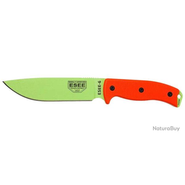 Couteau � lame fixe ESEE ESEE-6 6PVG007 acier Carbone - Orange