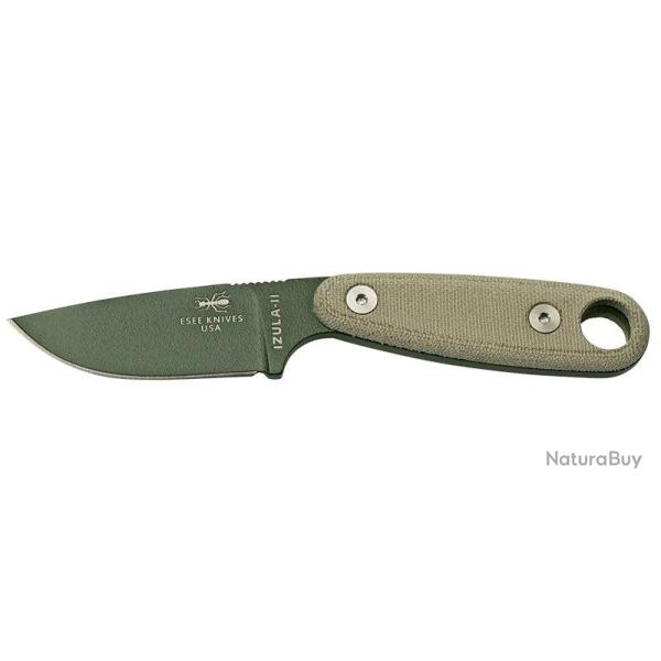Couteau � lame fixe ESEE Izula II IZULAIIOD acier Carbone - Vert