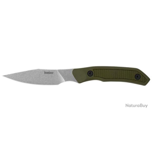 Couteau � lame fixe Kershaw Deschutes Ax - Caper 1882 acier D2 - Vert olive