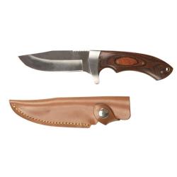 Couteau &agrave; lame fixe Mil-Tec manche en bois Pakka lame inox - Autre