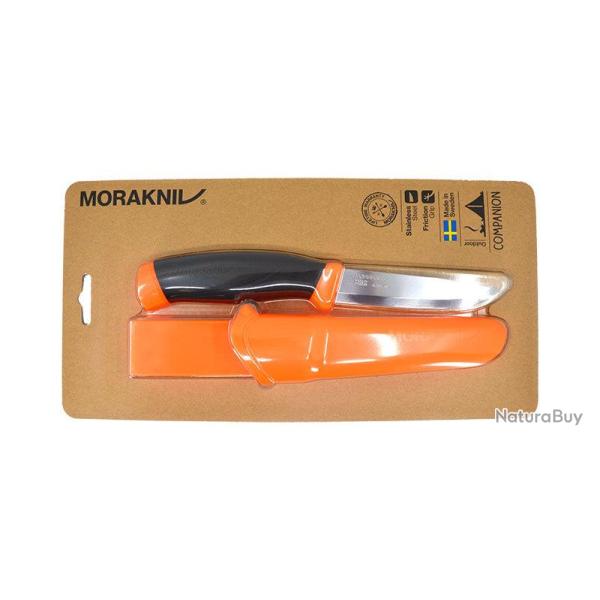 Couteau � lame fixe Morakniv Companion acier inoxydable 12C27 - Orange haute visibilit�