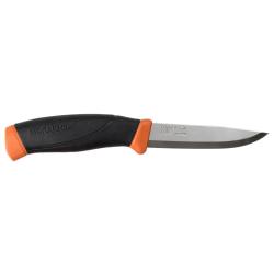 Couteau &agrave; lame fixe Morakniv Companion acier inoxydable 12C27 - Orange br&ucirc;l&eacute;