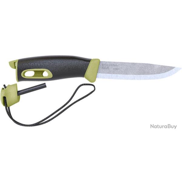 Couteau � lame fixe Morakniv Companion Spark allume-feu - Vert
