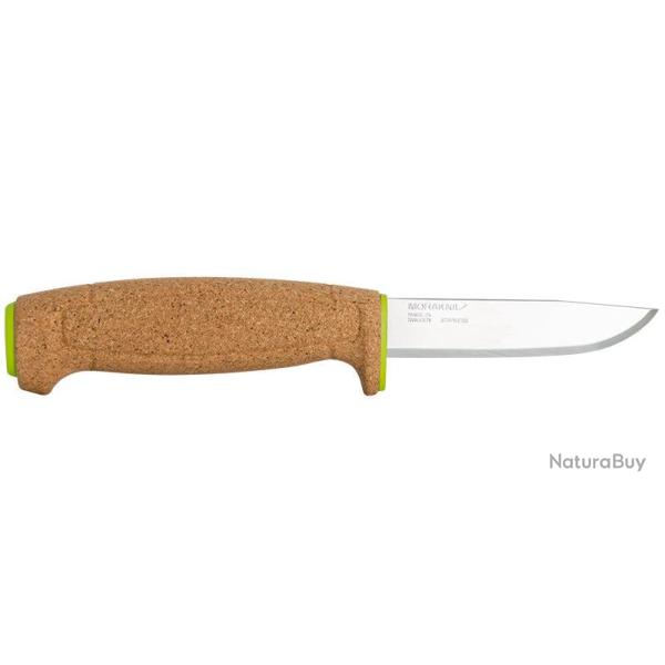 Couteau � lame fixe Morakniv flottant manche li�ge - Vert
