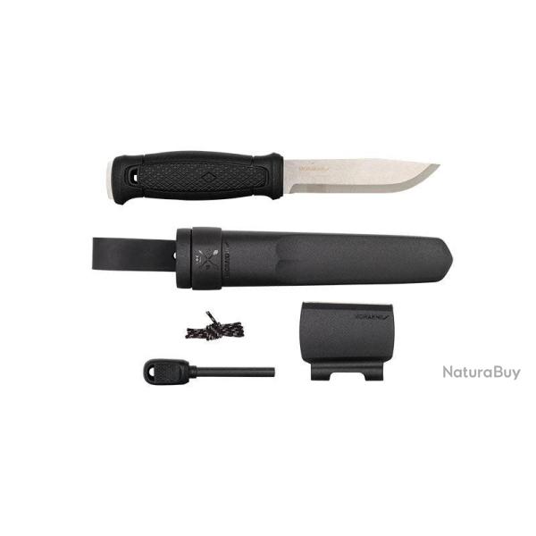 Couteau � lame fixe Morakniv Garberg soie pleine kit de survie - Noir