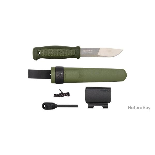 Couteau � lame fixe Morakniv Kansbol kit de survie ferroc�rium - Vert