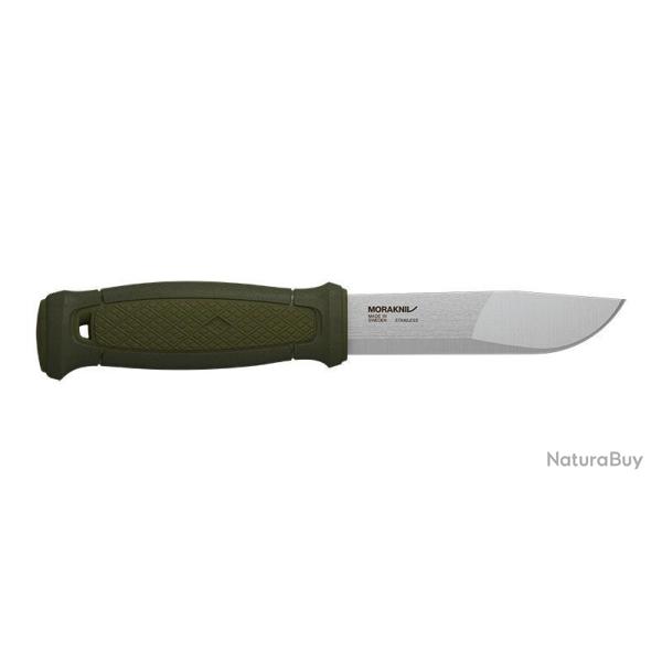 Couteau � lame fixe Morakniv Kansbol lame 108 mm �mouture profil�e �tui � passant de cuir - Vert